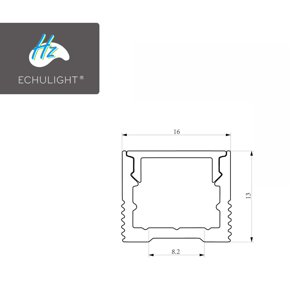 Fabrycznie dostosowany, wysokiej jakości, liniowy profil aluminiowy LED w kolorze srebrnym LS1613