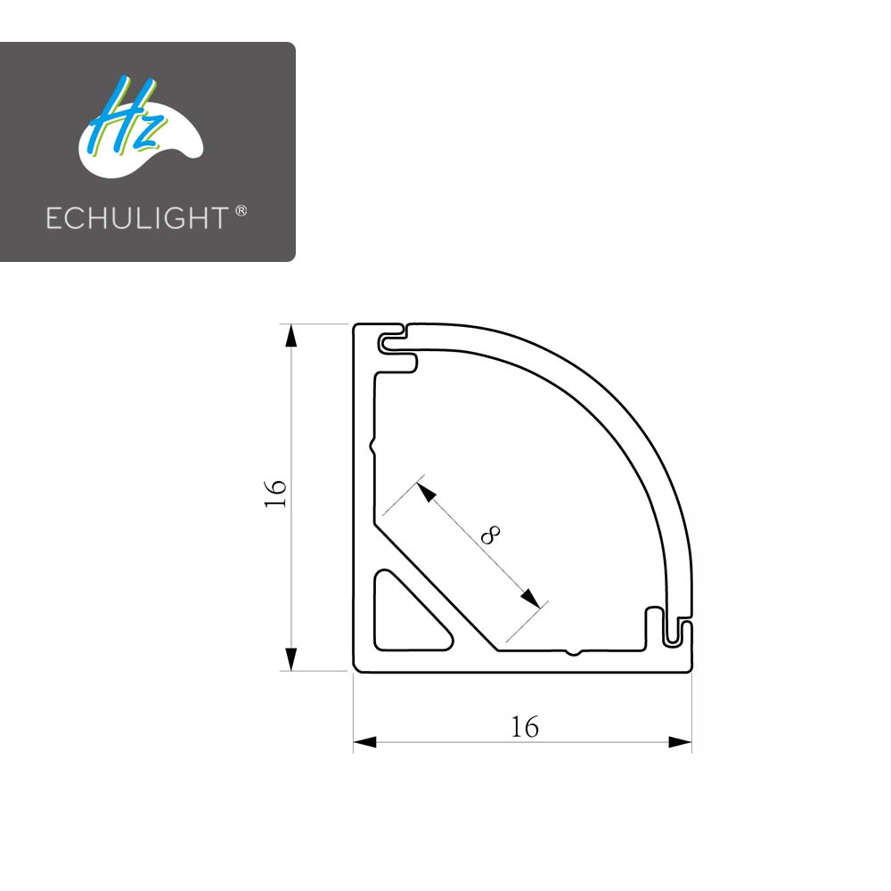 Wholesale high quality silver color aluminum led profile for linear lighting LG1616C 